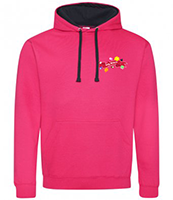 Hoodie - Hot Pink/Navy